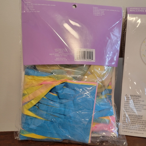 Celebrate It Set of 6-36" Jumbo Balloons with confetti - Picture 2 of 5